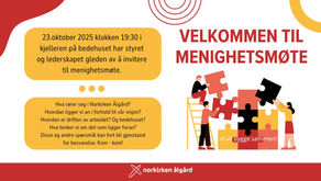 Menighetsmøte torsdag 23. okt.