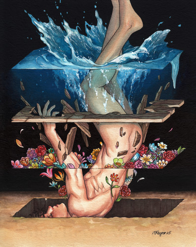 Mon Reyes Falling Again | Mon Reyes Artworks