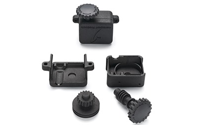 Consolidated Parts with Canadian online 3d printing service using multi jet fusion technology for industrial 3d printing of robotics parts in pa12, vapor smoothing, Cerakote finishing