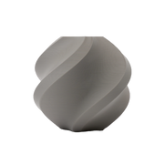 Gray PLA FDM 3D printed part with consistent layers and neutral surface appearance