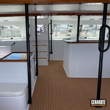 Custom Boat Railing and Handles - Cerakote Gloss Black H-109 (Courtesy of Cerakote)
