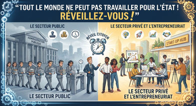 "Découvrez en image pourquoi tout le monde ne peut pas travailler pour l'État. Explorez l'alternative de l'entrepreneuriat et du secteur privé pour stimuler l'économie et prendre votre avenir en main."