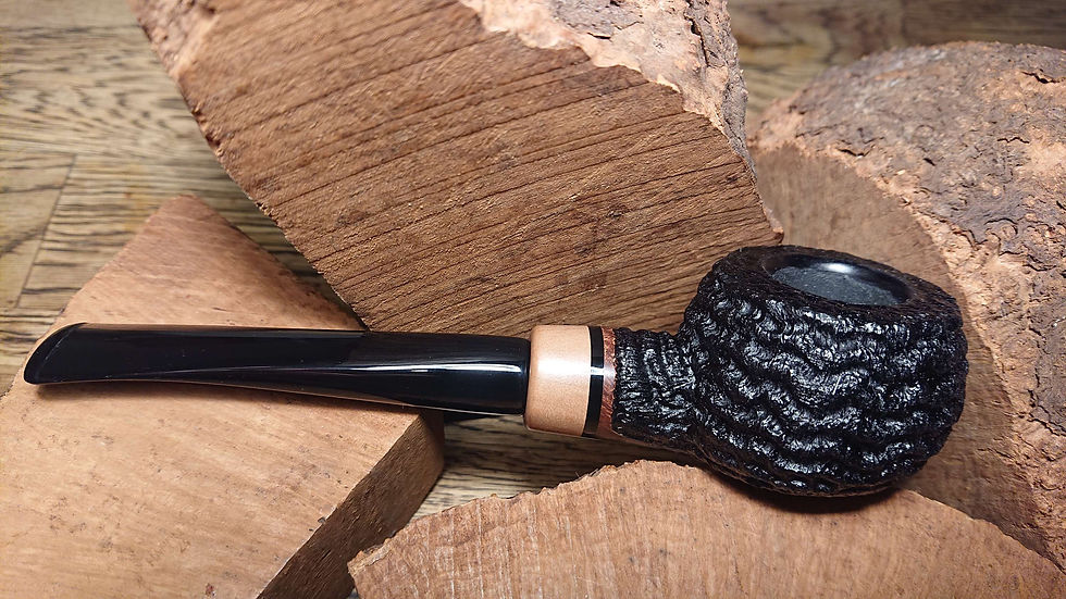 Prince Army Styled 9mm Briar Pipe with Pear Wood Band