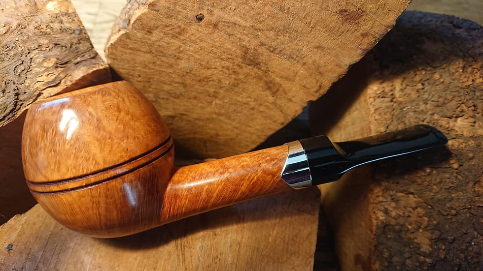 1981 Corsican Briar Wood! Straight Rhodesian 9 mm Briar Pipe w 925 Sterling Band