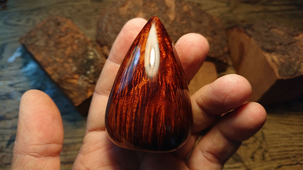 Thumbnail: Halfbent Pickaxe 9mm Briar Pipe with 925 Sterling Band