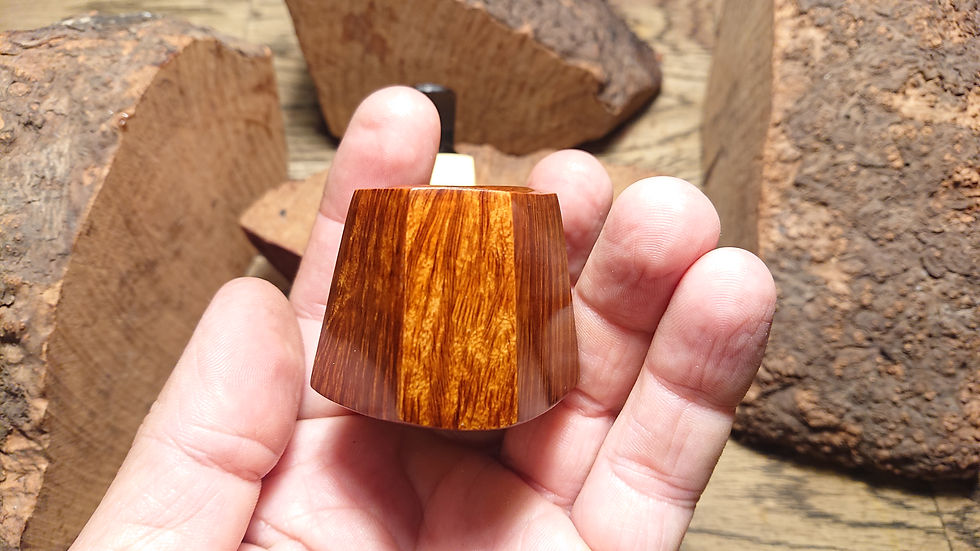 Thumbnail: Freehand Panelled Volcano 9mm Briar Pipe with Boxwood Band