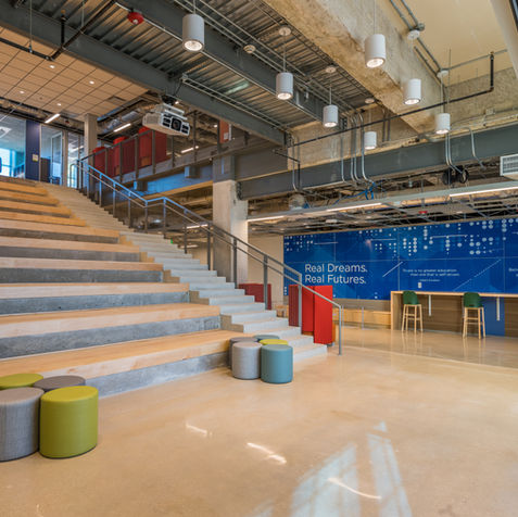 Learning staircase Cast Tech High School T. Donovan Creative Design and Construction for Nonprofits