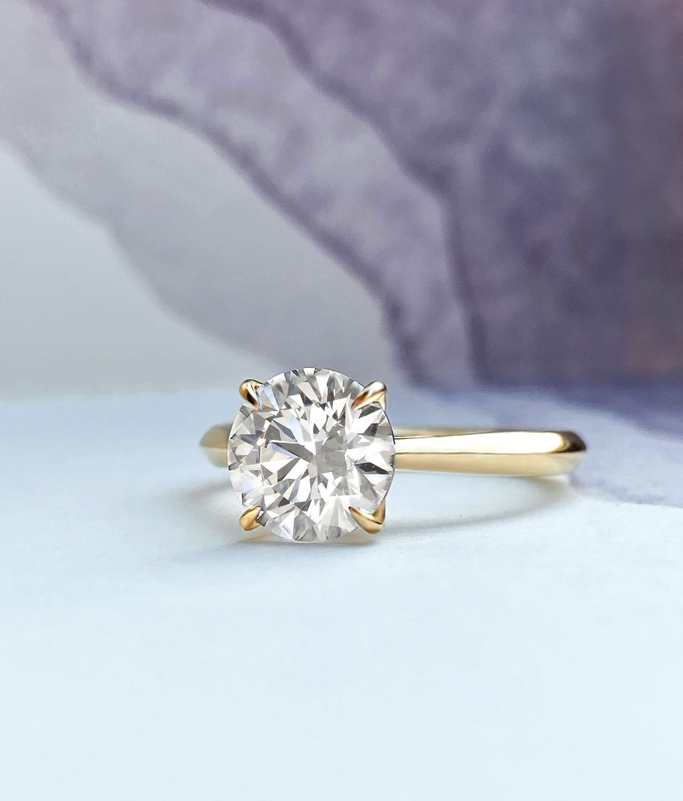 Thumbnail: Classic solitaire with claw prongs and hidden diamond accents