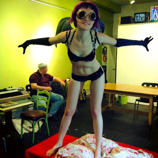 Posing for an art class