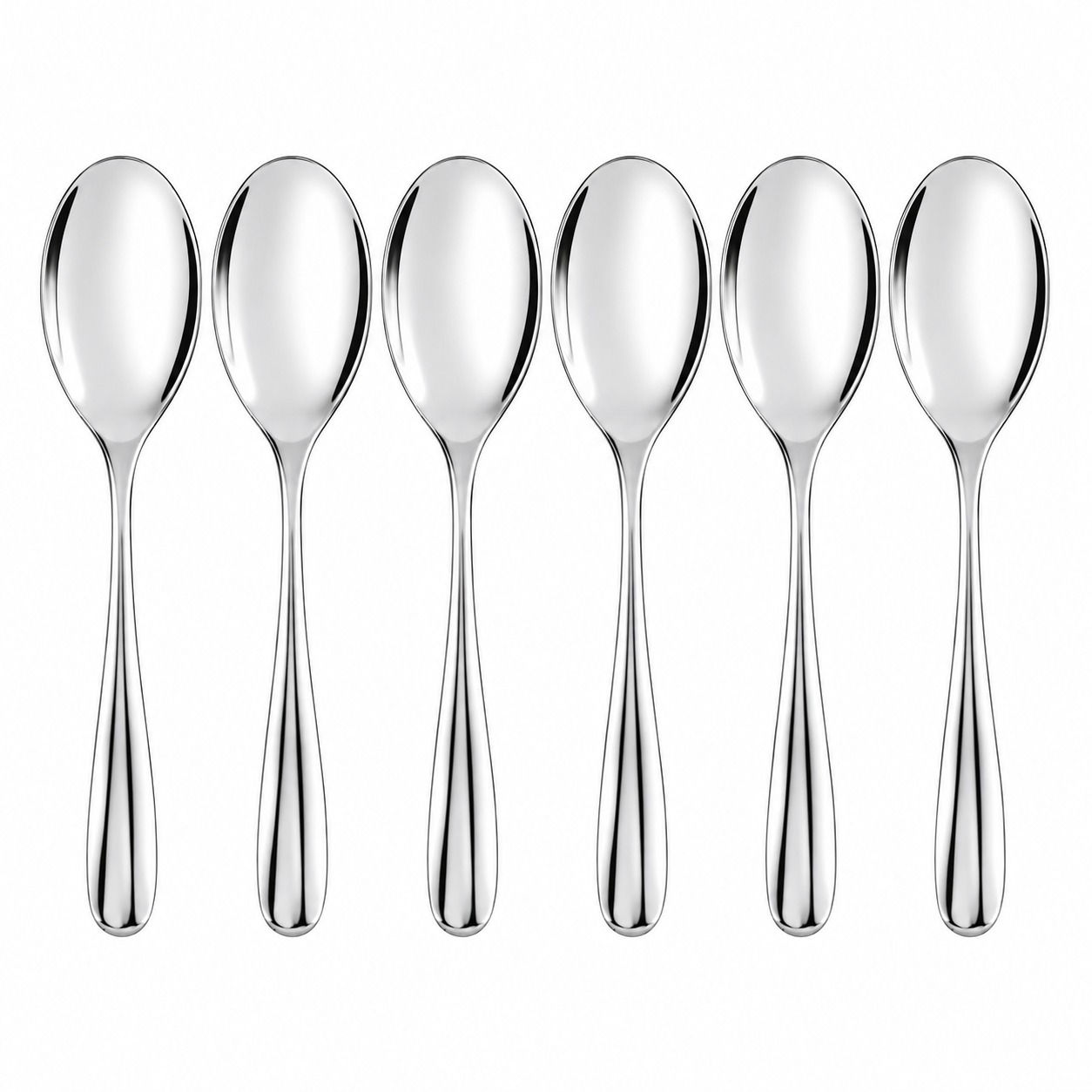 Cuchara Postre Set X6 Mediana Acero Inox Elegante Resistente