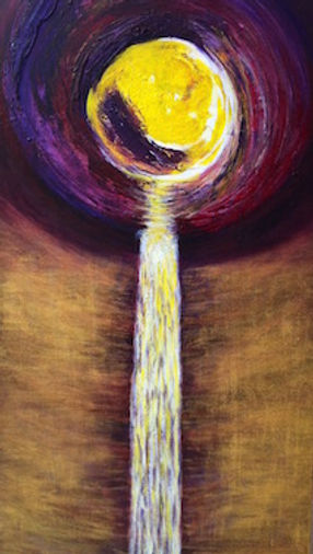 Hufreesh Chopra _Golden Waterfall_ Acrylic on canvas 24_ x 48_ .jpg