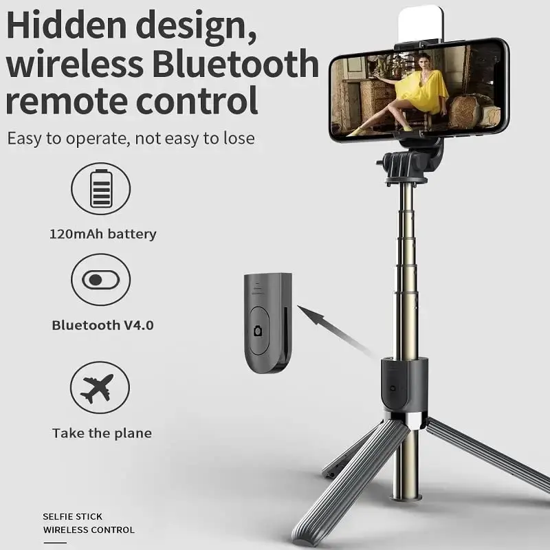 Thumbnail: Liverkart Q07 Bluetooth Integrated Selfie Stick (Best Quality)