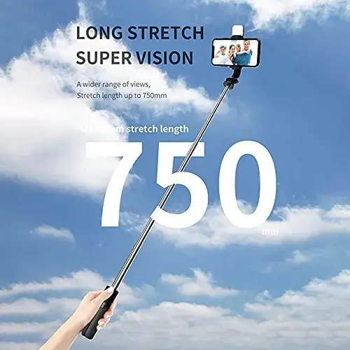 Thumbnail: Liverkart Q07 Bluetooth Integrated Selfie Stick (Best Quality)