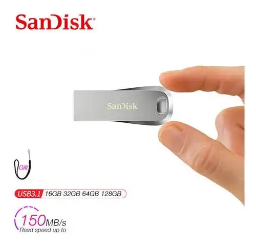 Thumbnail: SanDisk Ultra Luxe Pen drive 128GB USB 3.1 Flash Drive with speed Upto 150 MB/s