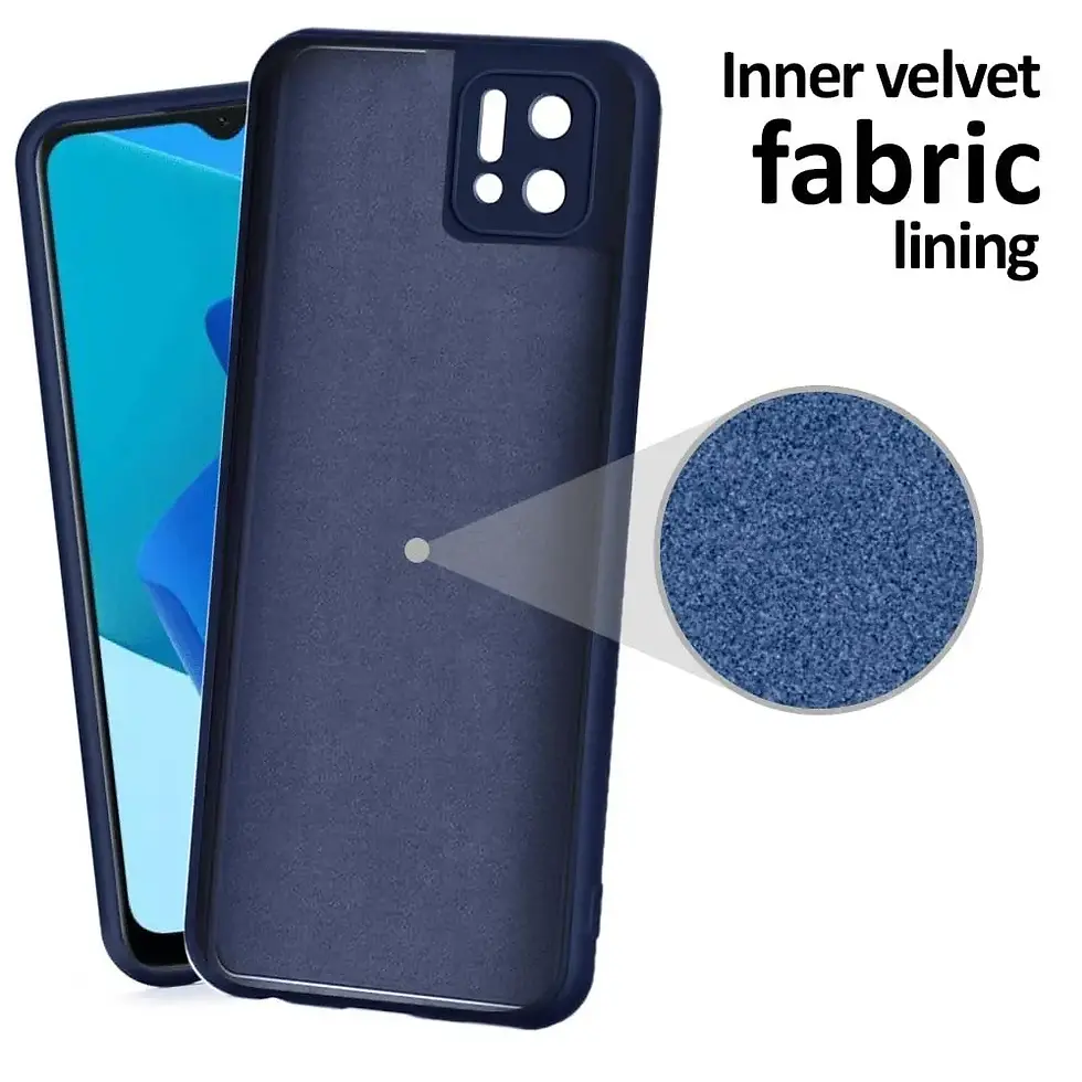 Thumbnail: OPPO A16K Silicon back cover pouch with No Scratch Cloth side