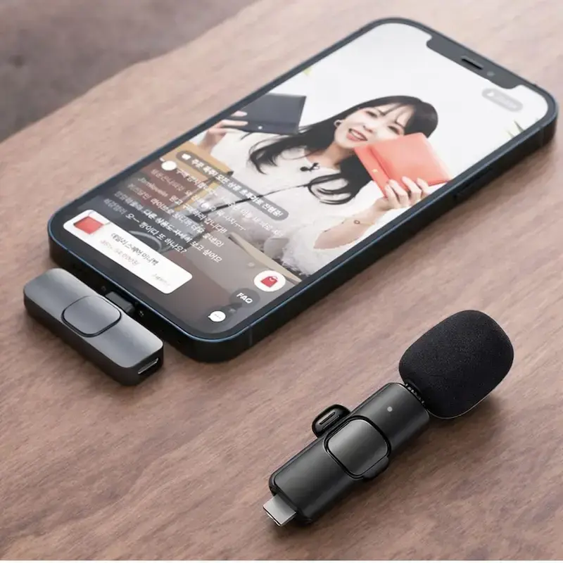 Thumbnail: K8 Wireless Collar Mic for Type-C Android Cell Phone,Tablets & iPhone Supported