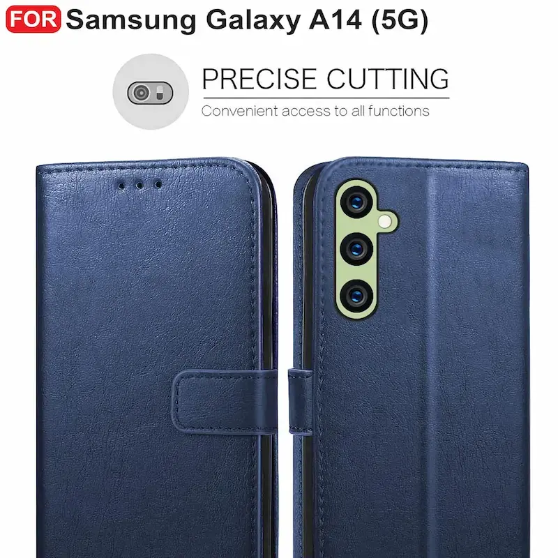 Thumbnail: Samsung A14 5G Leather Flip Case cover book pouch