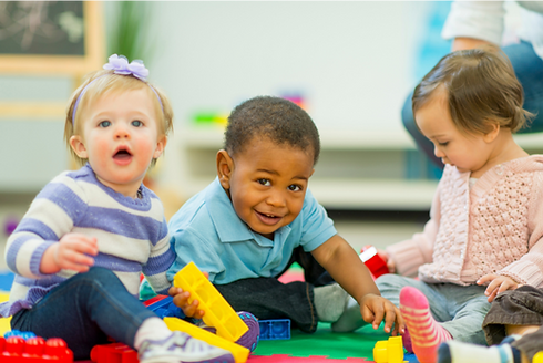 Babies playing at The Noble Nanny