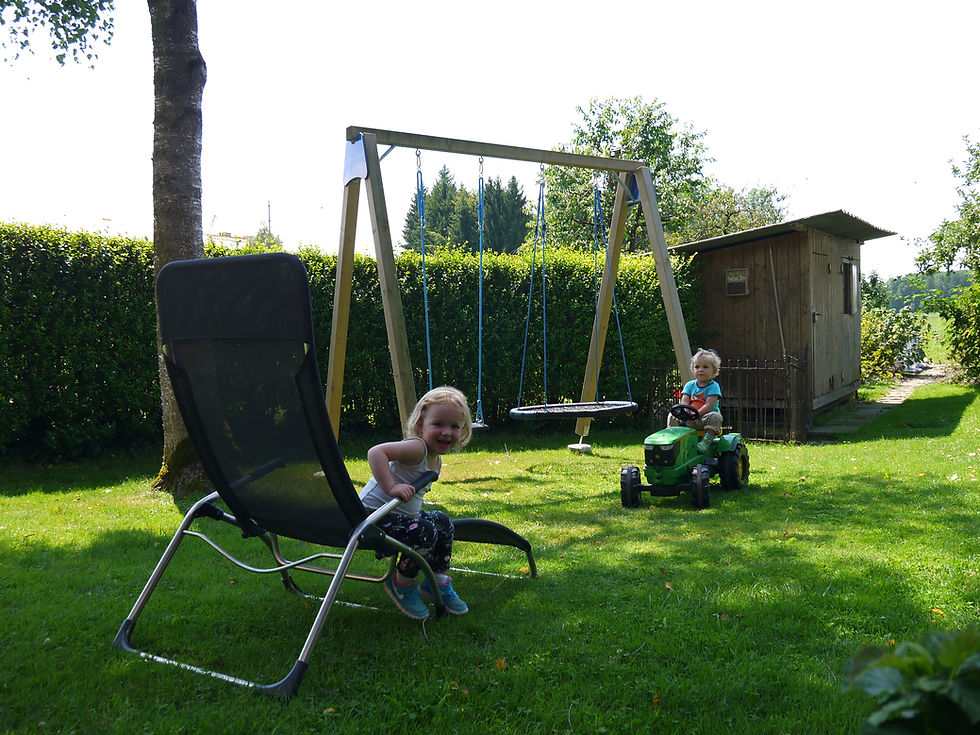 Rasen mit Schaukel