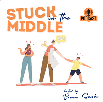 Stuck in the middle podcast_ illustration of family