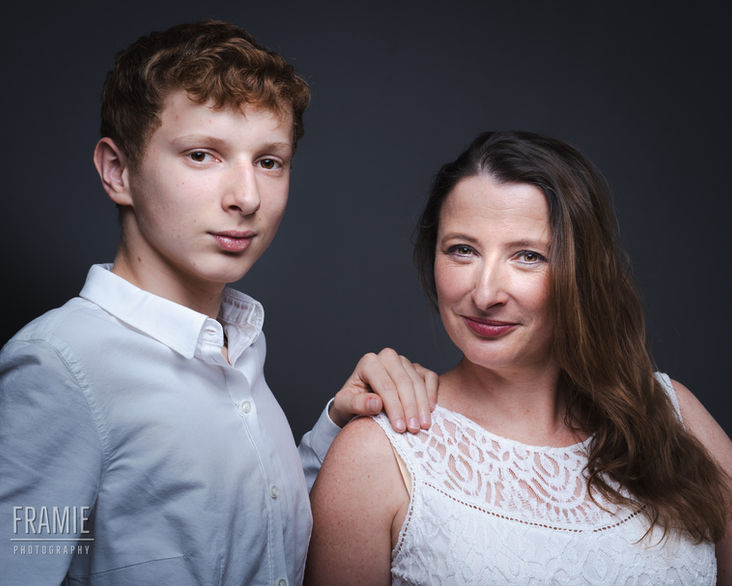 Familienfotografie, Familienportrait im Fotostudio