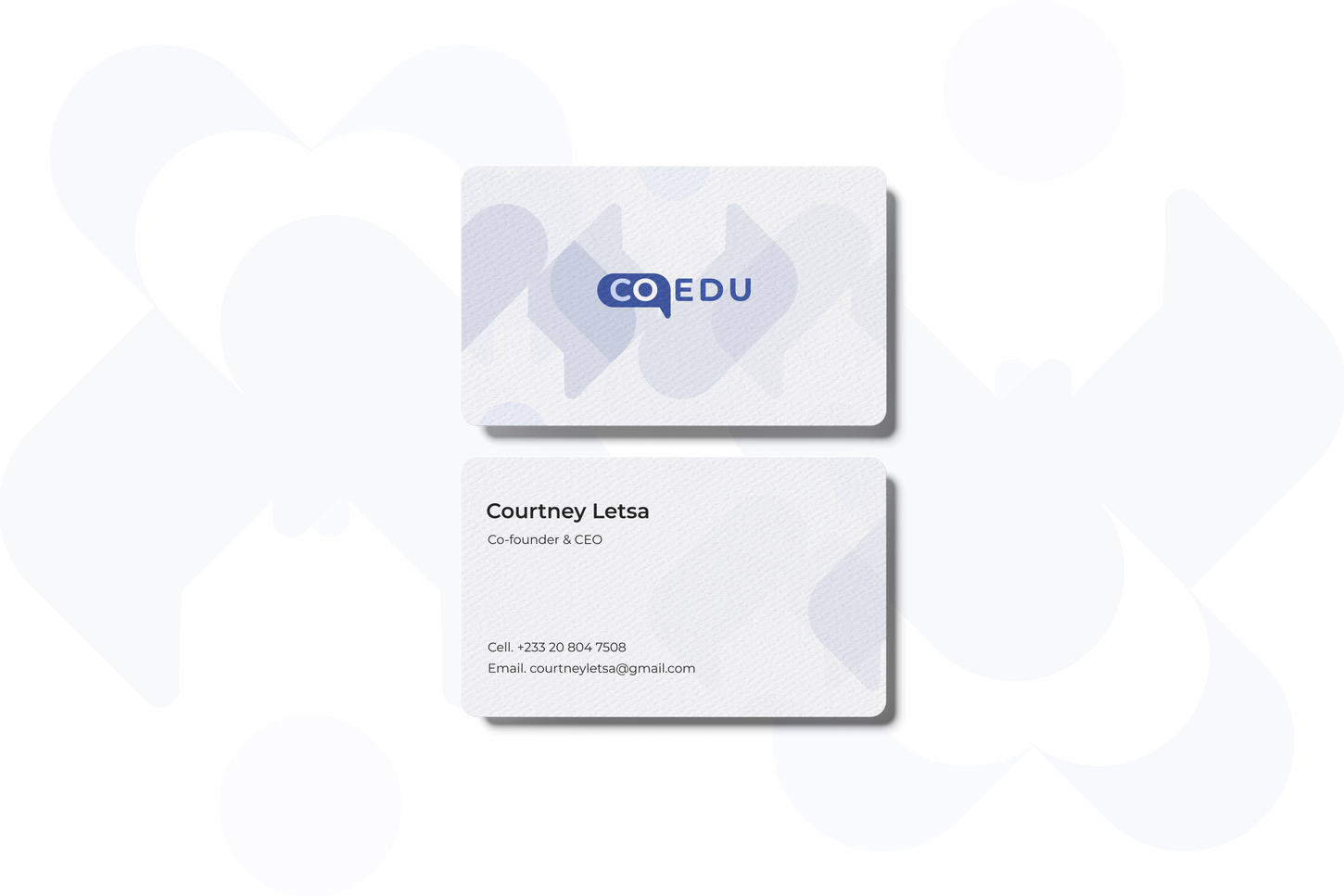 CoEdu branded business card design