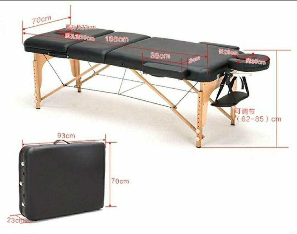 縮圖：三折式背部可抬按摩床特寬70cm