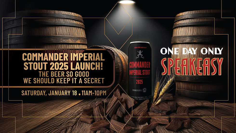 COMMANDER IMPERIAL STOUT 2025 LAUNCH SPEAKEASY PARTY