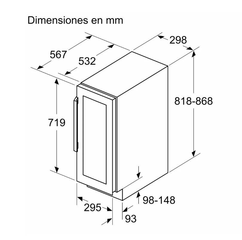 Miniatura: Vinoteca Bosch integrable Serie 6 KUW20VHF0