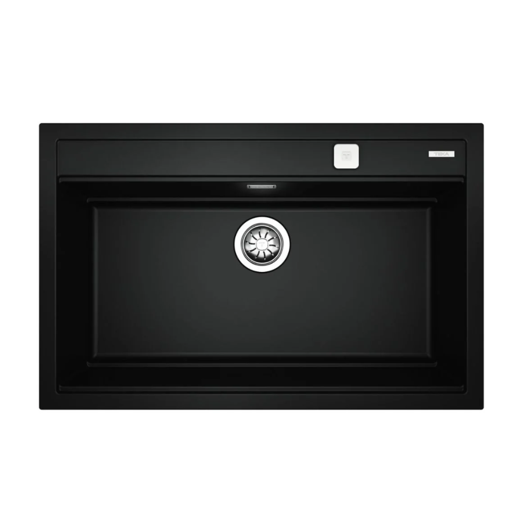 Lavaplatos Empotrable 79 x 51 cm Tegranite NOVA 80 WS-TG Black Teka