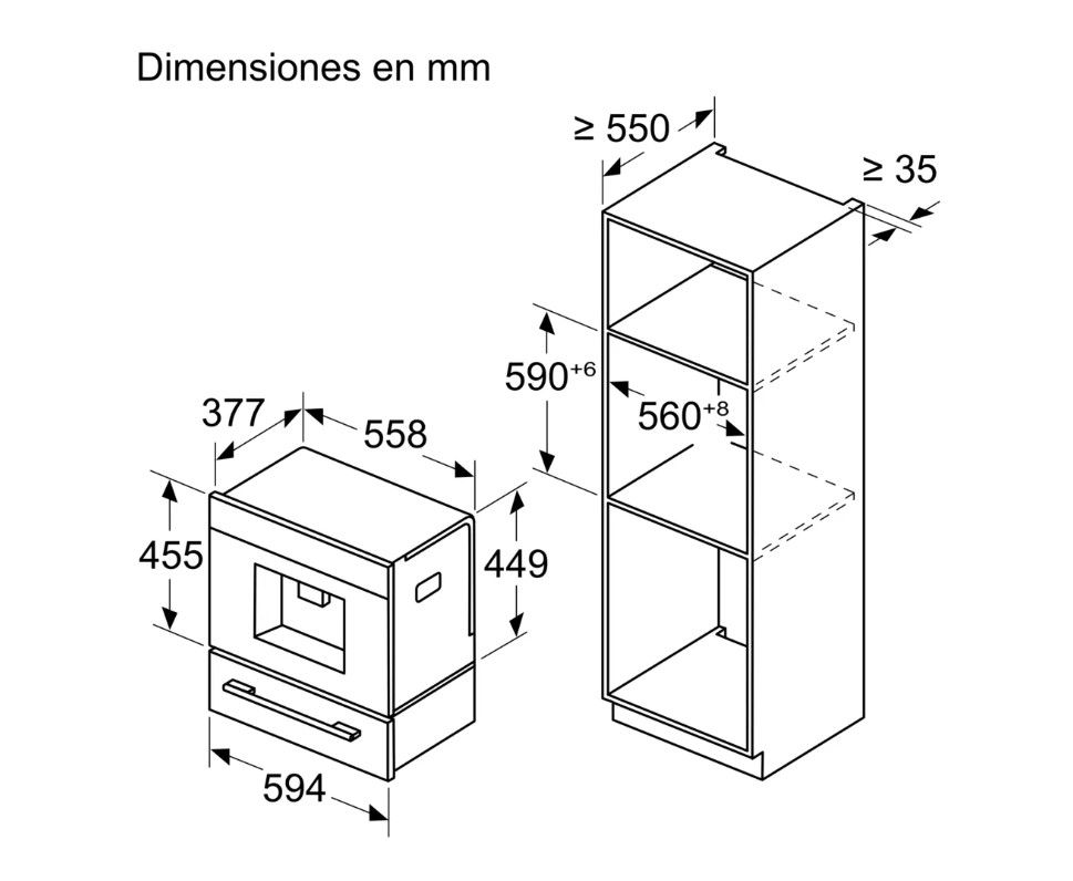 Miniatura: Cafetera Bosch integrable Serie 8 Depósito de agua Extraíble CTL7181B0