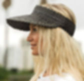Straw Sun Visor (Black)