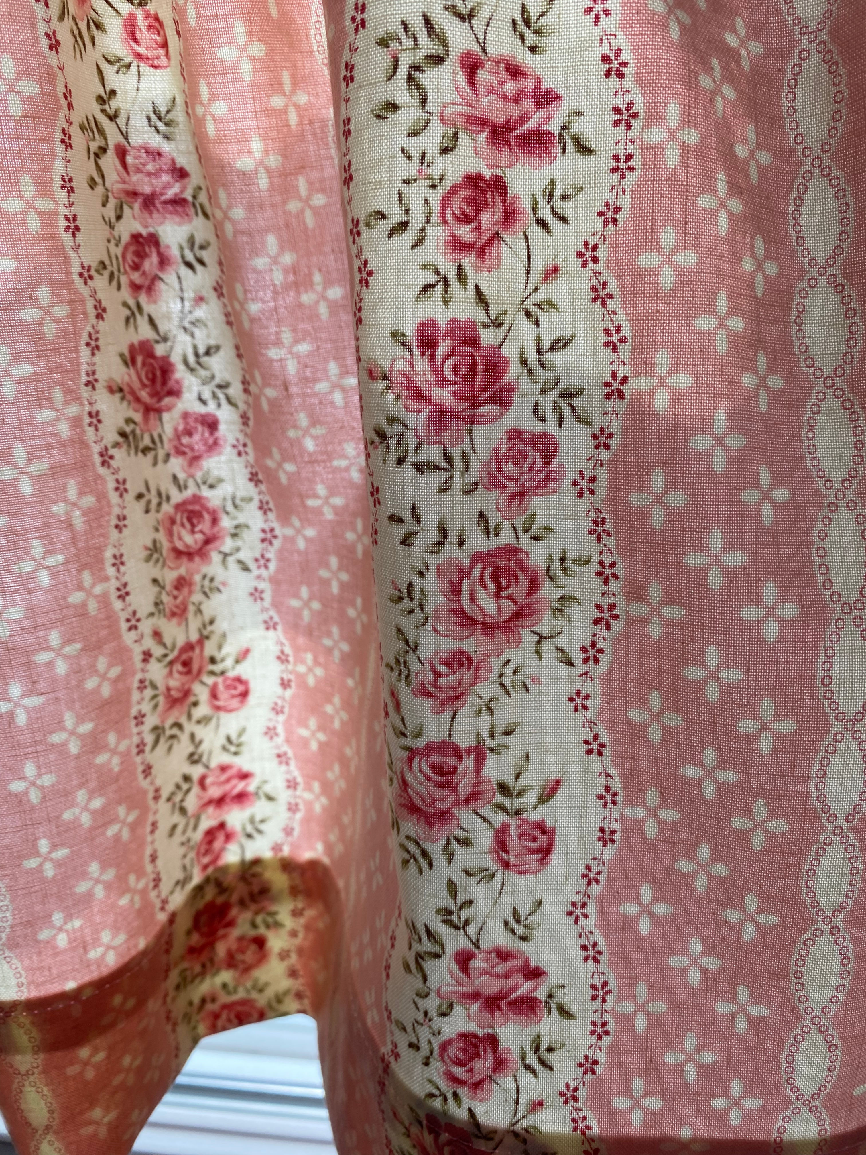 Rose stripe Shabby  Chic Valance