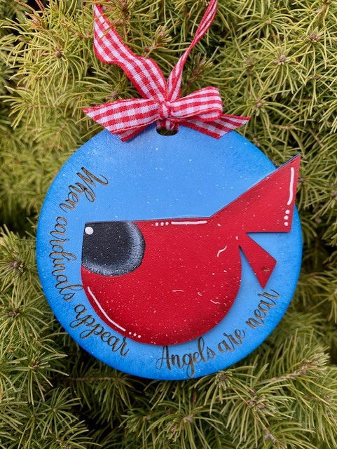 Thumbnail: "When cardinals appear ..." all occasion memorial ornament