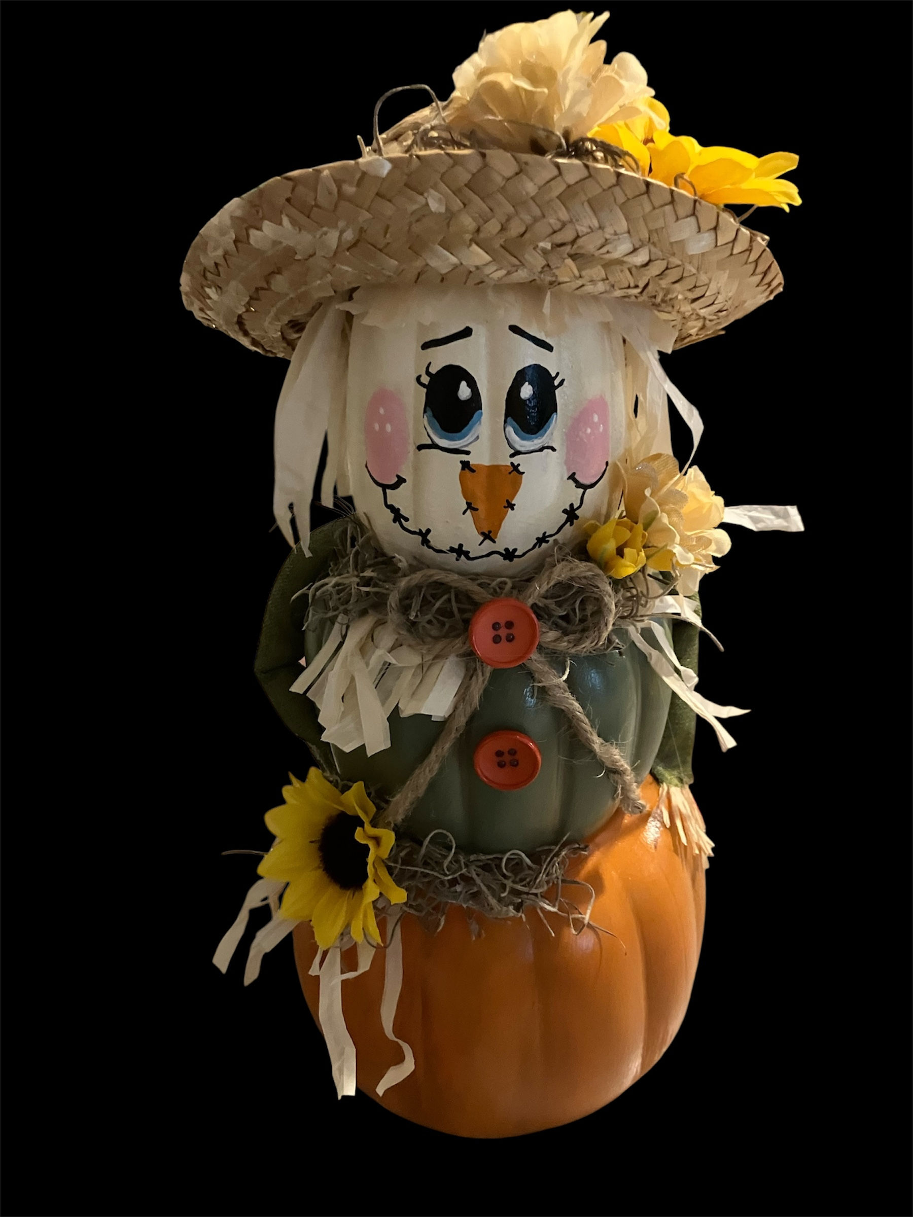 Stacked Pumpkin Scarecrow