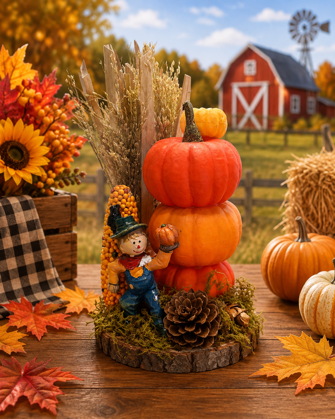 Scarecrow Fall Scene Homs Decor