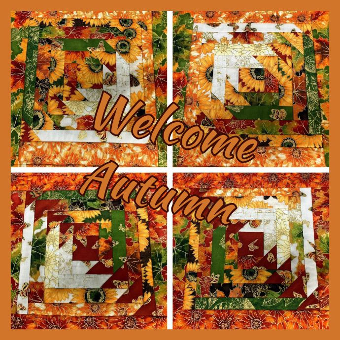 Autumn Glow Log Cabin Place Mats - Set of 4