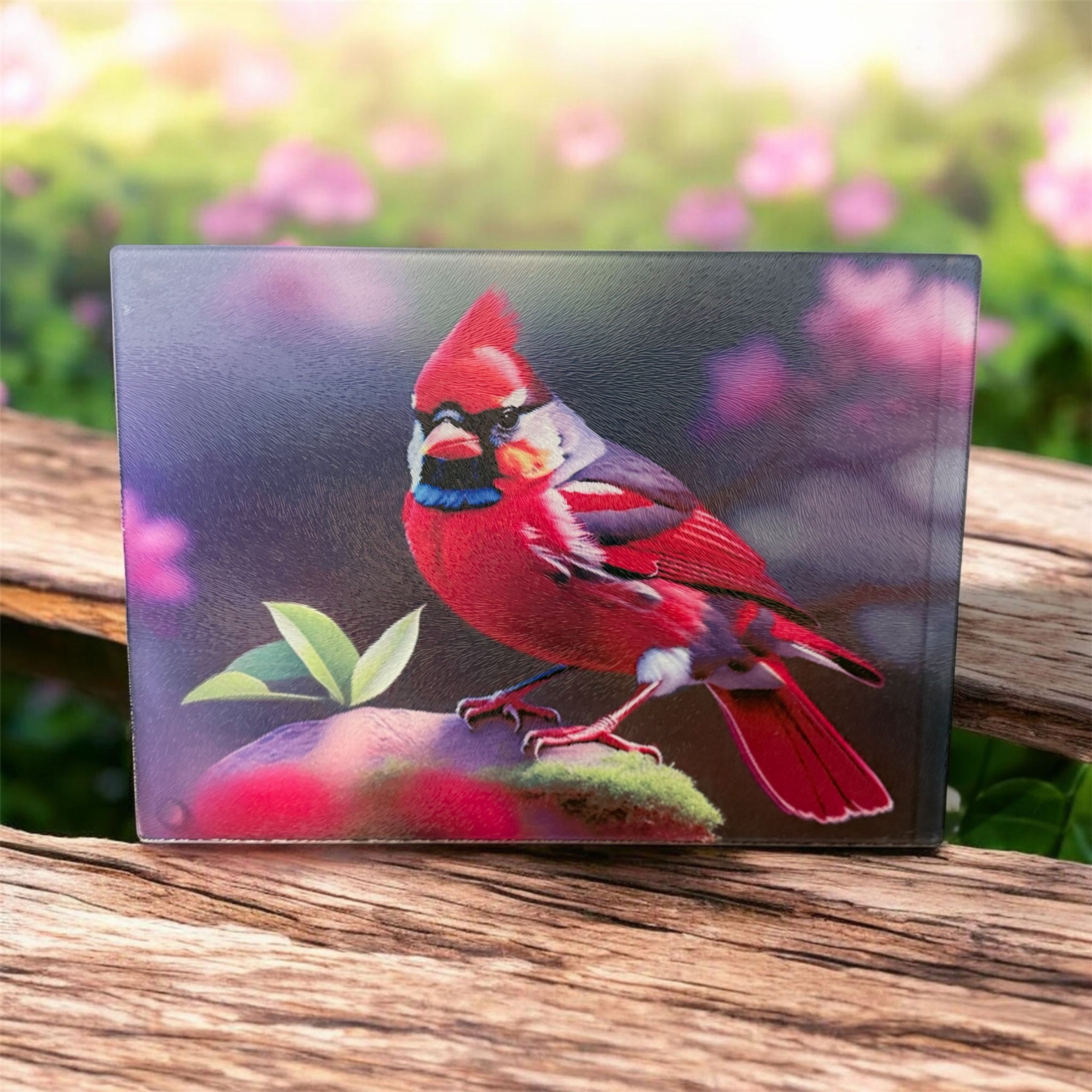 Glass Cutting Board- Cardinal