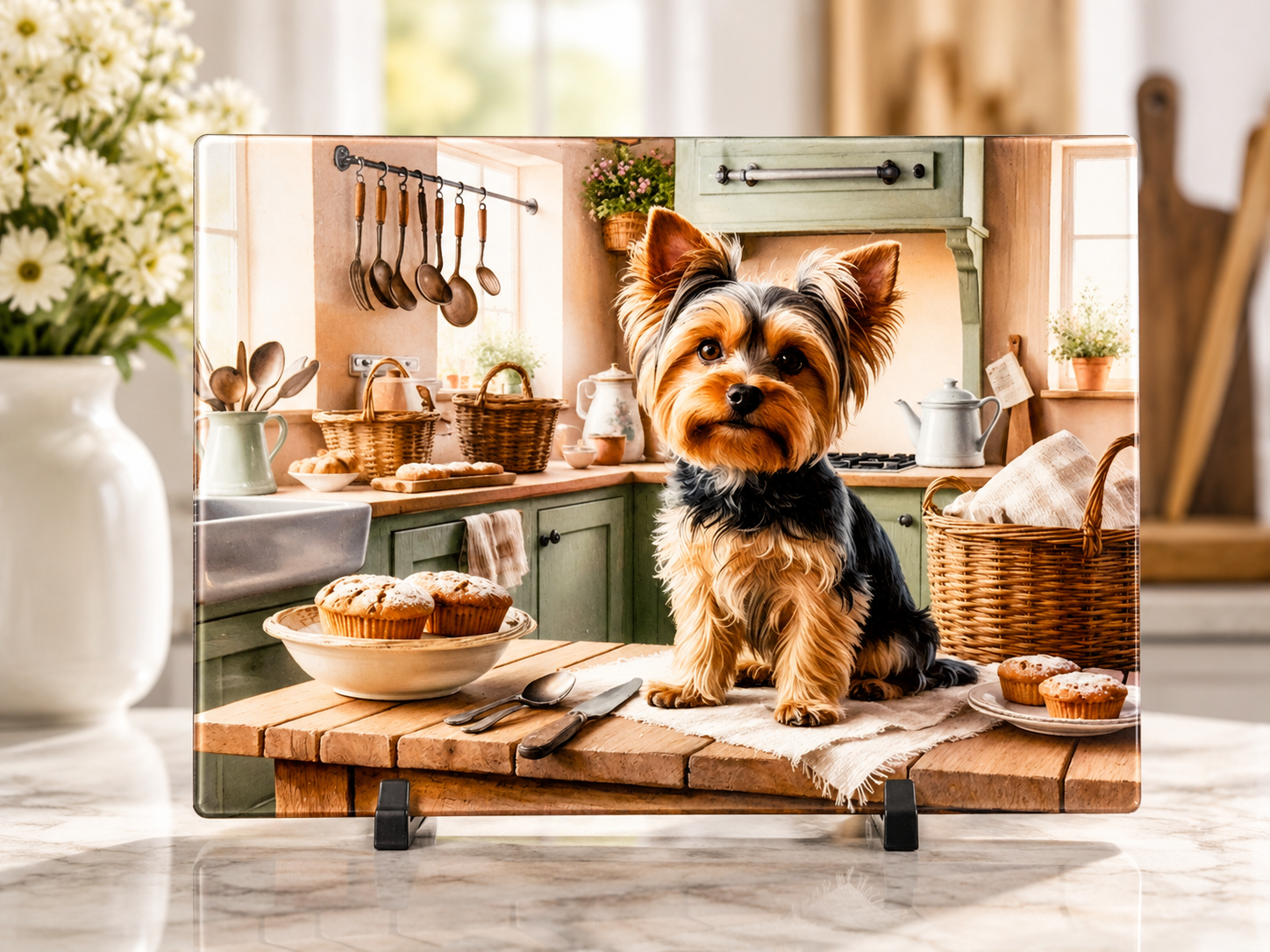 Glass Cutting Board- Terrier
