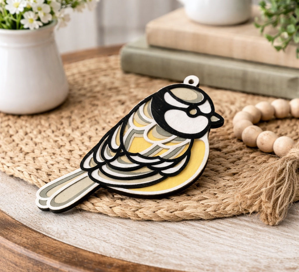 Multilayer bird all occasion ornament