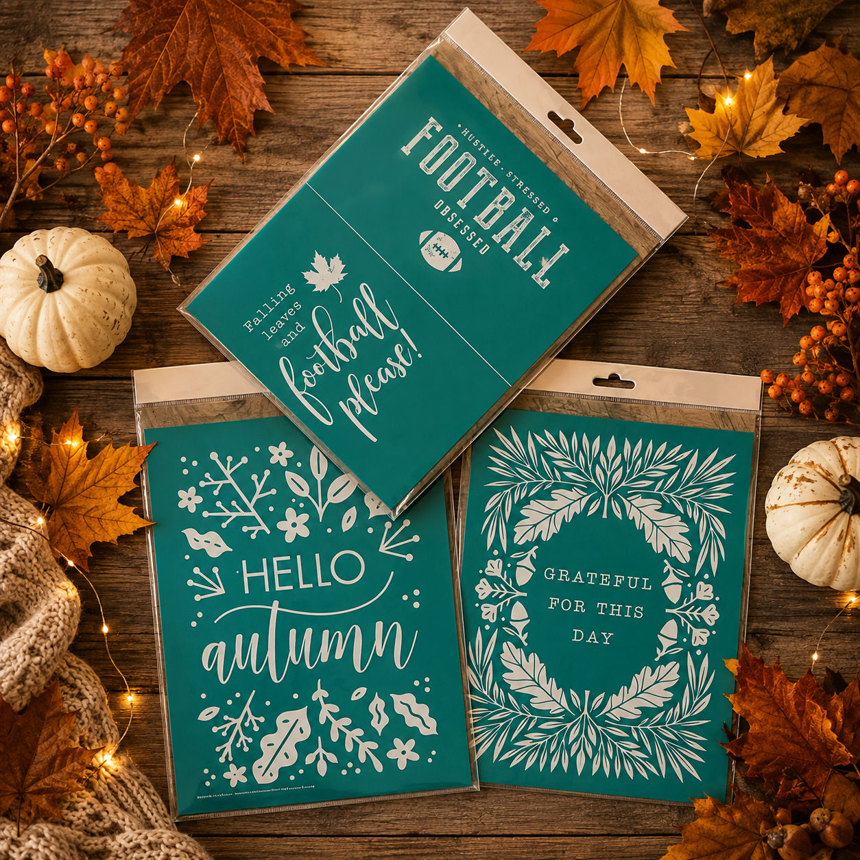 Fall Reusable Adhesive Stencil