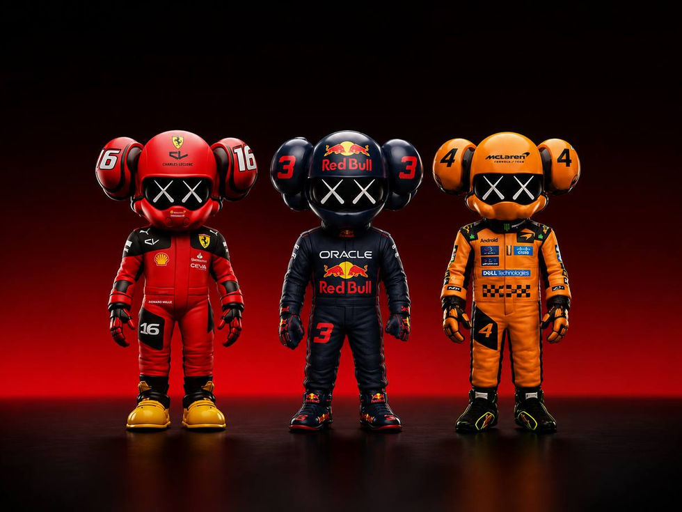 KAWS & FORMULA 1 FIGURINES INSPIRATION 