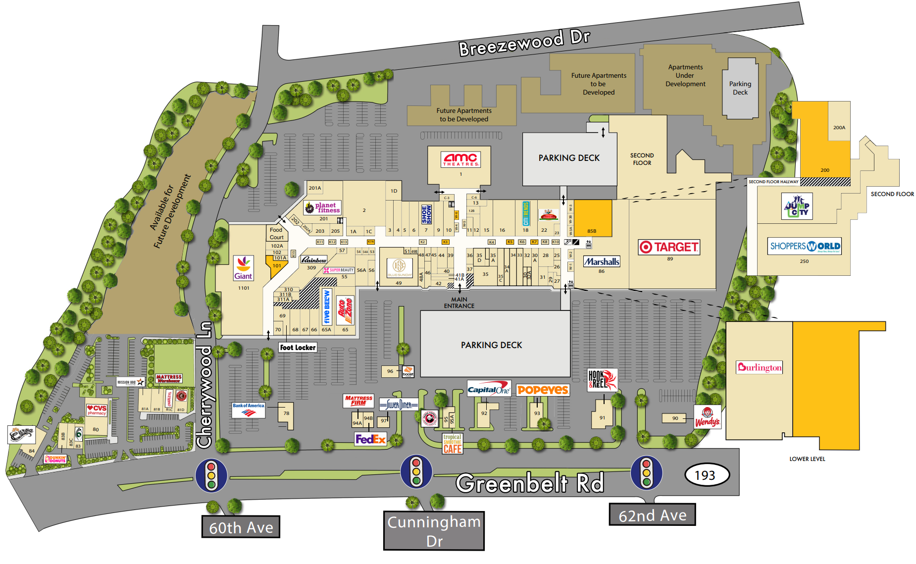 Beltway Plaza Mall site plan