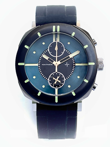 MW1 40mm chronograph with teal dial | Montmartre Watches