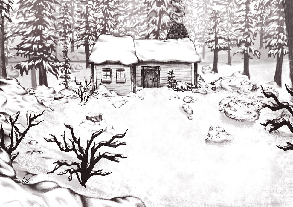 Snowy Scene Commission, Panel 1