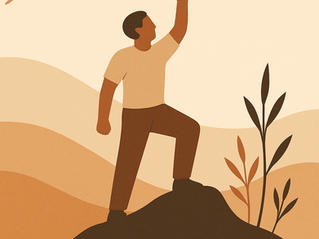 Person breaking through and making positive change