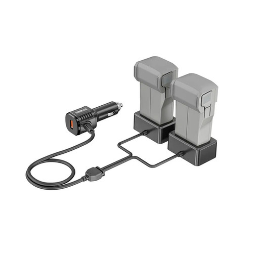 Cargador De Coche Para DJI Mini 3 Pro Y Mini 4 - Carga 2 Baterías 1 Mando A La Vez, Entrada 12V-16V, No Para Mini 2 Ni Mavic Mini