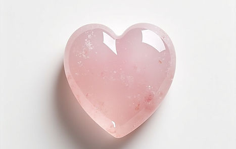 Rose quartz heart