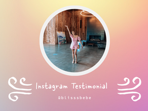 September 2020 – Instagram Testimonial
