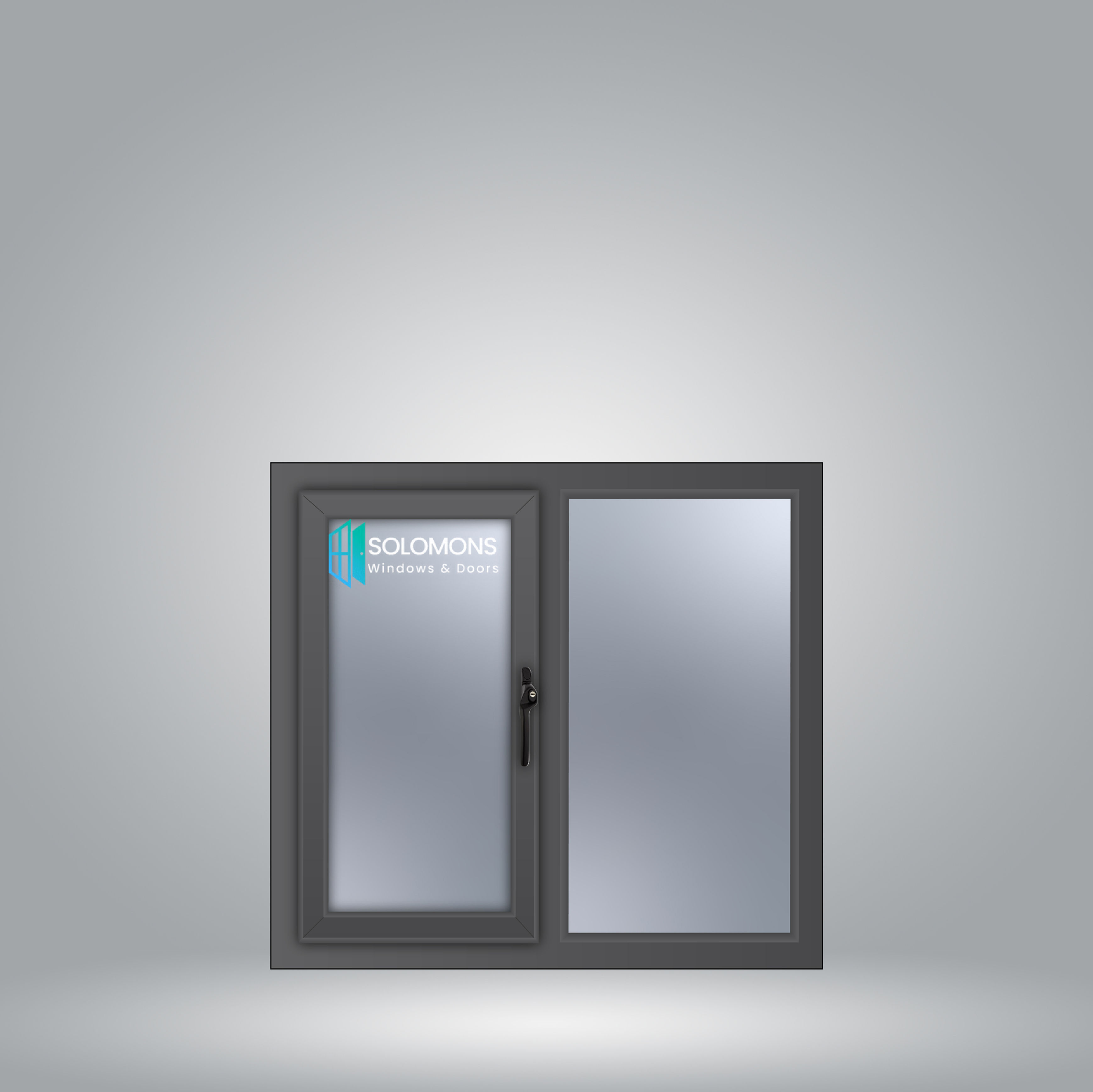 1200mm x 1100mm - Grey - uPVC Casement Window